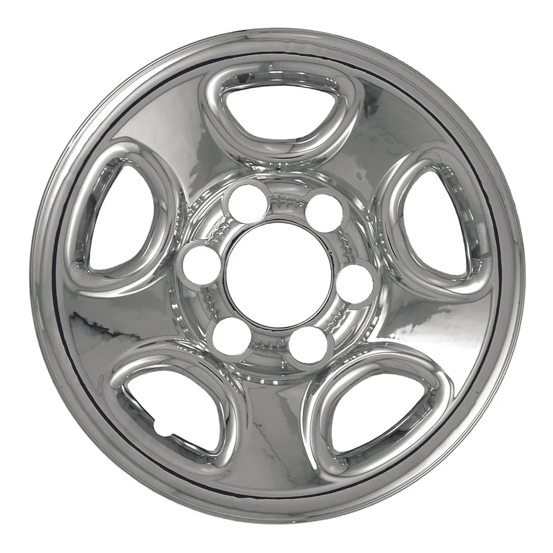 IWCIMP08X – COAST2COAST Wheel Skin, 16 Inch 5 Flat Spokes Snap-On Plated Chrome ABS Plastic Set Of 4